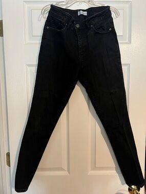 LOFT Black Mid-Rise Skinny Jeans, 27/4